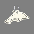 Paper Air Freshener Tag W/ Tab - Dolphin (Outline)
